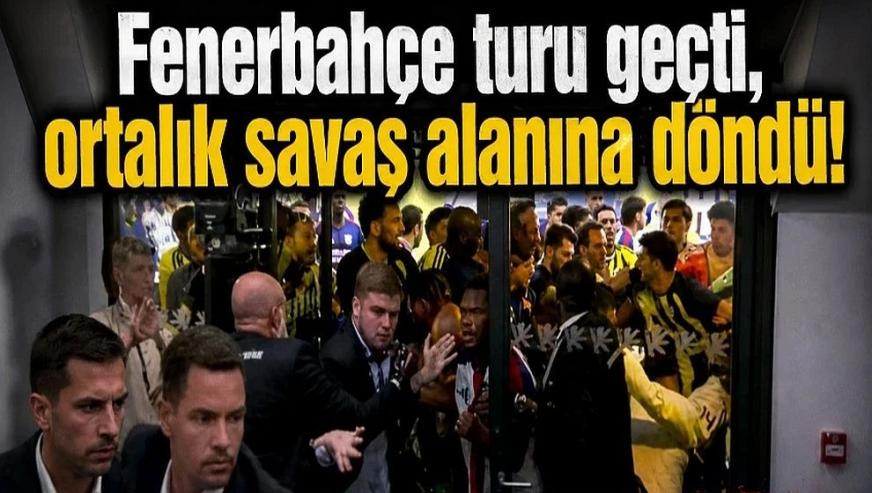 Fenerbahçe turu geçti, ortalık savaş alanına döndü... Tünel görüntüleri ortaya çıktı!