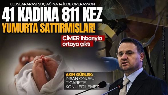 CİMER ihbarıyla ortaya çıktı! 41 kadına 811 kez yumurta sattırmışlar: 'Uluslararası suç ağına 14 ilde operasyon...'
