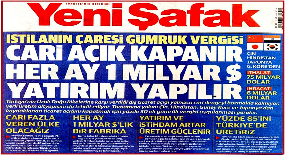 Yeni Şafak Mehmet Şimşek'i yine manşetten düşürmedi! Nedeni şeker ithalatı mı? - Resim : 2
