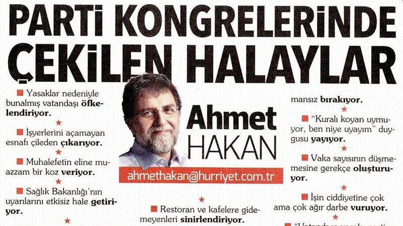Faruk Bildirici'nin Ahmet Hakan'ın “Parti Kongrelerinde Çekilen Halaylar” Yazısına İtiraz Var!