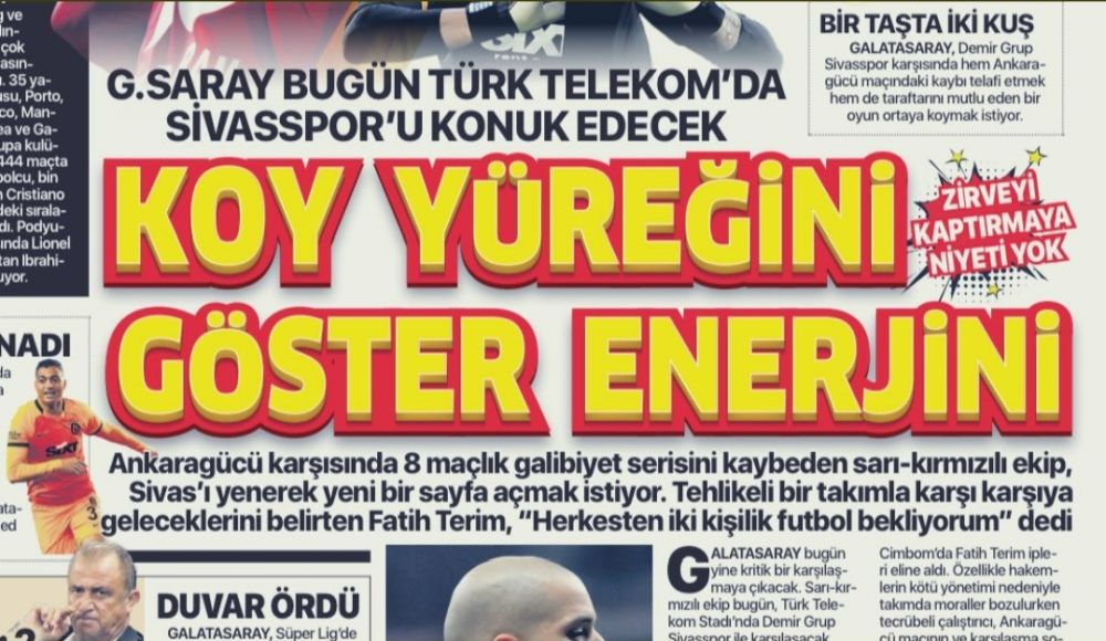 Spor Gazetesi Fotomaç'ın Galatasaray Fanatikliği Tepkilere Neden Oldu!