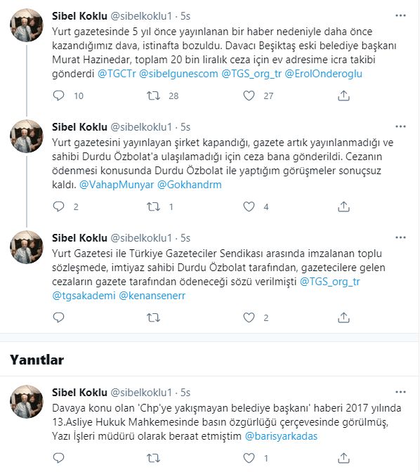 Yurt Gazetesi eski yazı işleri müdürü Sibel Köklü'ye 25 bin TL'lik icra şoku!