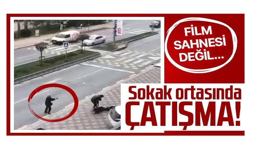 Film Sahnesi Değil Gerçek! Bahçeşehir'de Sokak Ortasında Çatışma! Korku Dolu Anlar Kamerada!