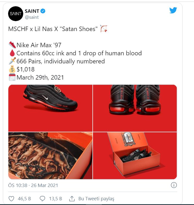 İnsan Kanı İçeren ve 666 Çift Üretilen "Şeytan Ayakkabısı"
