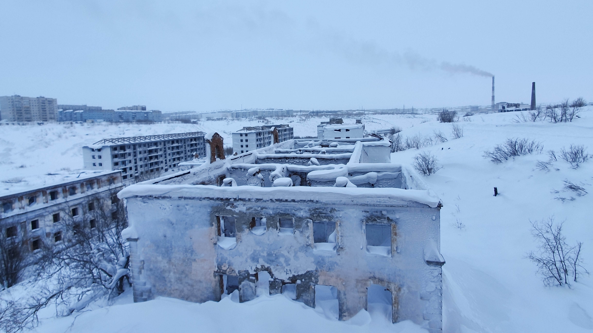 Воркута заброшенный город зима