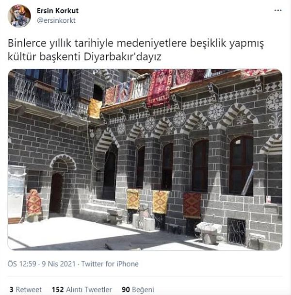 Ünlü Oyunca Ersin Korkut'un Diyarbakır İçin 'Başkent' Demesi Sosyal Medyada Tepki Çekti!