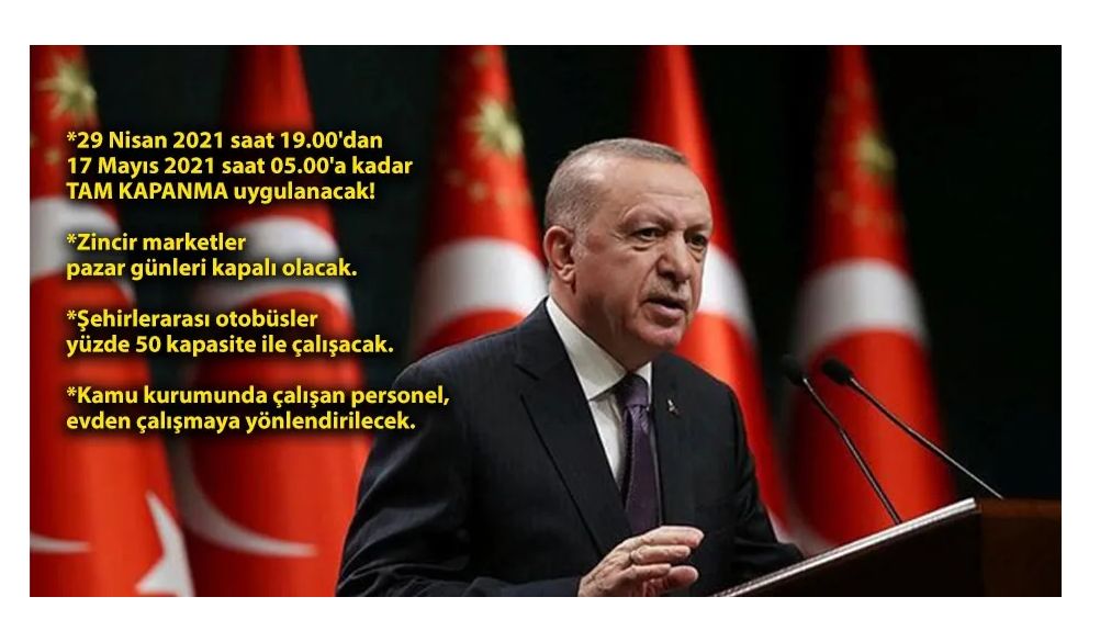 Cumhurbaşkanı Erdoğan kabine sonrası açıkladı: 3 hafta tam kapanma!