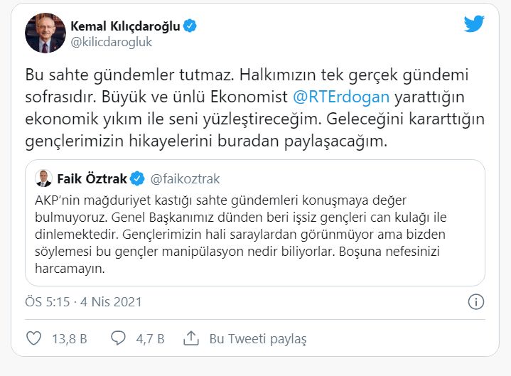 CHP Lideri Kılıçdaroğlu'ndan Emekli Amirallerin Bildirisine İlk Yorum