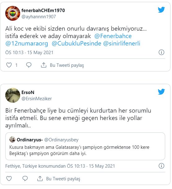 Fenerbahçeli Taraftarlar Sosyal Medyada Ali Koç'a Büyük Tepki Gösterdi!