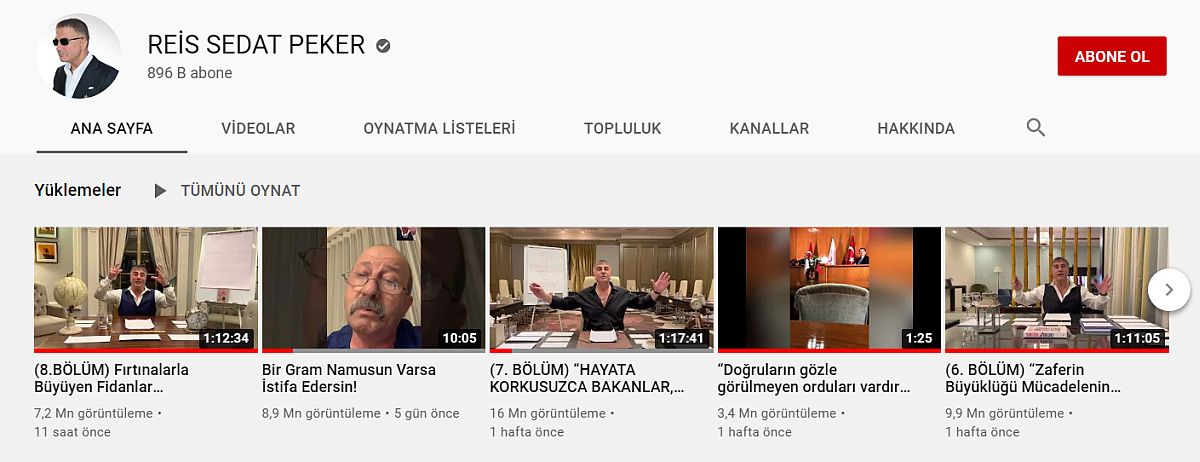 Sedat Peker'in videoları izlenme rekorları kırmaya devam ediyor...!