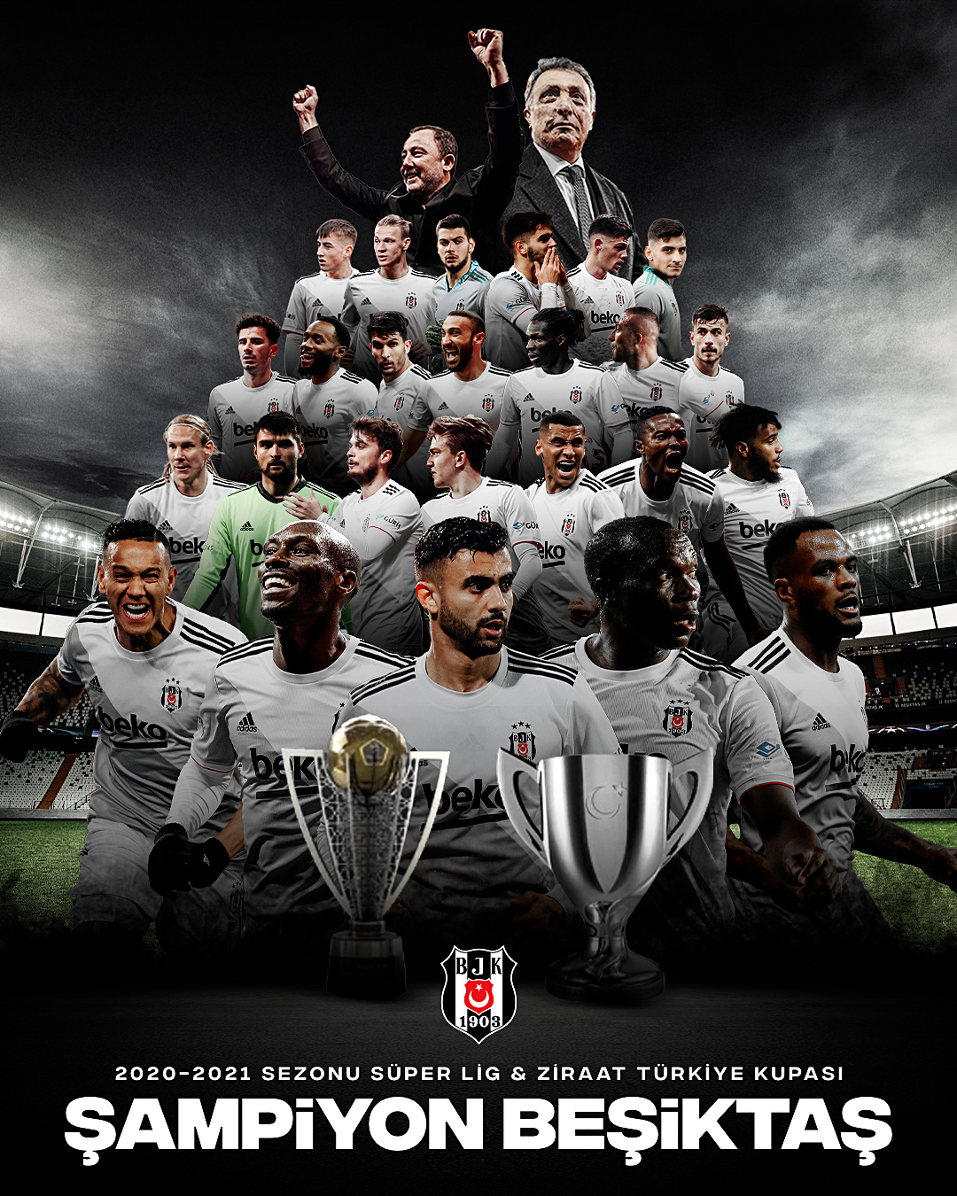 İki kupa tek şampiyon, Beşiktaş Türkiye Kupası şampiyonu!