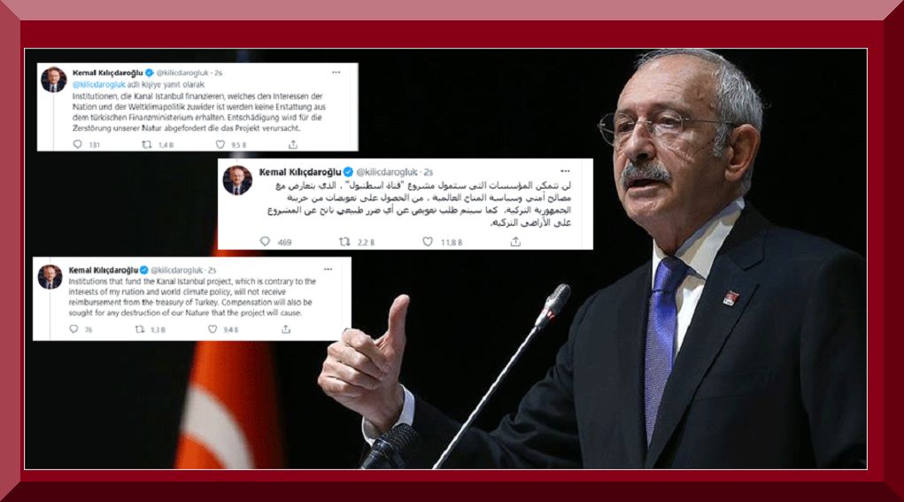 CHP lideri Kılıçdaroğlu'ndan Cumhurbaşkanı Erdoğan'a 5 dilde Kanal İstanbul yanıtı!