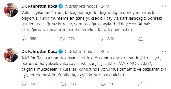 Fahrettin Koca'dan korkutan açıklama: 