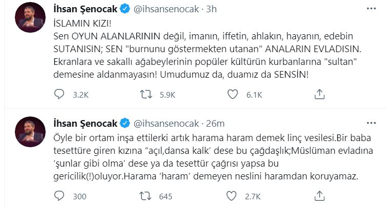 İlahiyatçı İhsan Şenocak 'Filenin Sultanları’nı hedef aldı, sosyal medyadan tepkiler gecikmedi!
