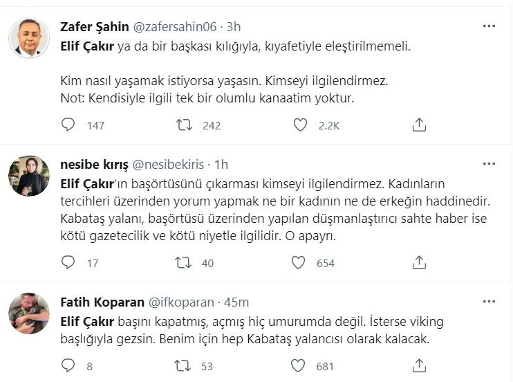 Karar gazetesi yazarı Elif Çakır, başörtüsünü çıkardı sosyal medyada gündem oldu!