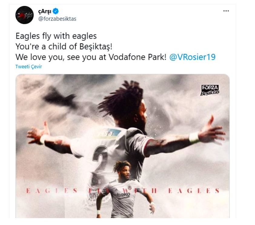 "Ben Beşiktaş'ın çocuğuyum" diyen Valentin Rosier, sosyal medyayı salladı! Çarşı'dan Rosier'e cevap geldi!