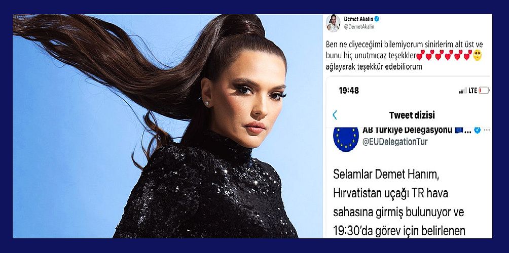 AB Türkiye Delegasyonu, Demet Akalın'ın tweetine kayıtsız kalmadı!