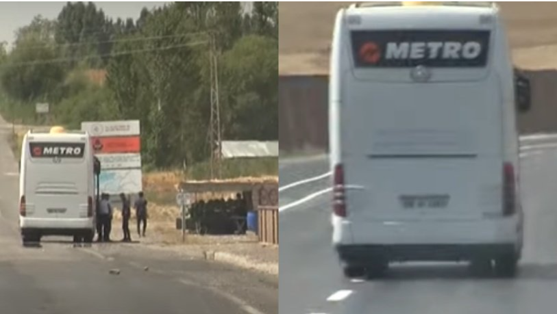 Metro Turizm otobüsü Van'a gelen mültecileri taşırken görüntülendi!