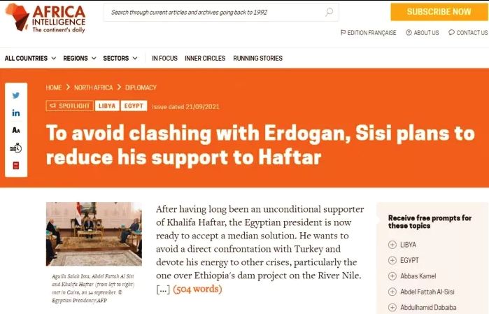 Africa Intelligence'dan gündemi sarsacak bir iddia... 'Sisi Türkiye ile çatışmamak için o isme desteğini kesti!'