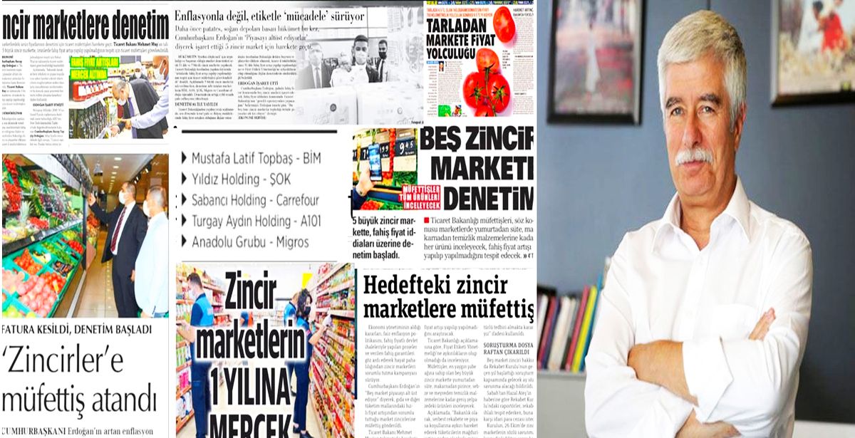 "Medyanın reklam korkusu mu?" Faruk Bildirici: "Erdoğan'ın suçladığı beş zincir markete denetim başladı ama,...!
