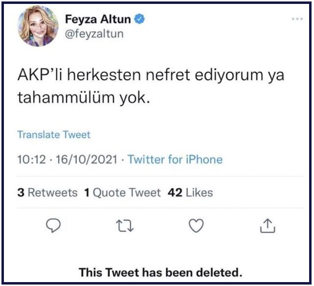 CHP'li Feyza Altun'dan skandal AK Parti paylaşımı! 