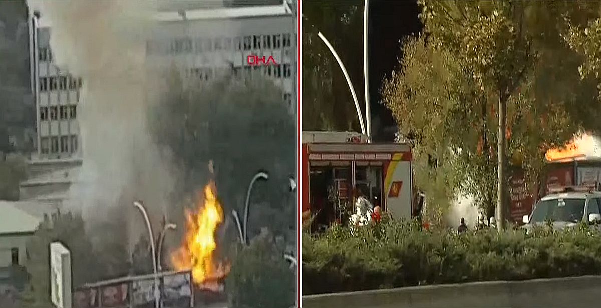 Ankara'da MTA binası bahçesinde doğalgaz patlaması!