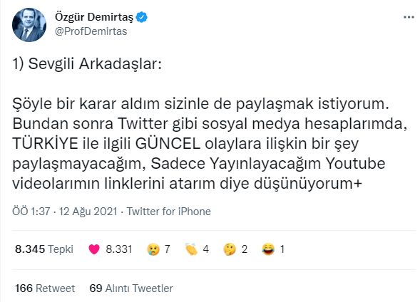 Fatih Altaylı'dan Prof. Özgür Demirtaş'a çağrı: 
