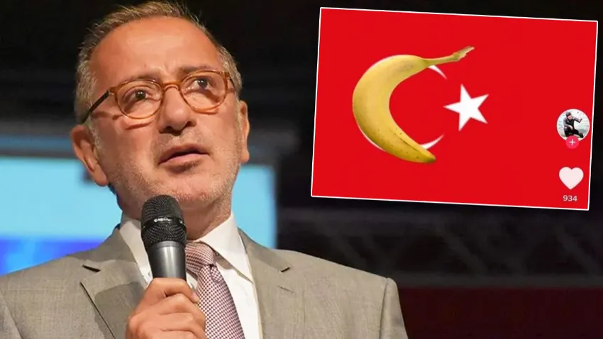 Türk bayrağına 'muz' konulması Altaylı'yı çıldırttı! 'Memleketinden kaçan yavşak... '