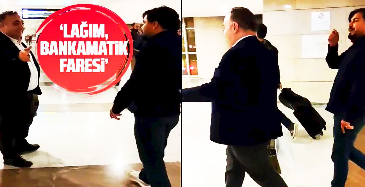 Gazeteci Arif Kocabıyık ile gazeteci Zafer Şahin havalimanında karşılaştı! Hakaretler havada uçuştu...!
