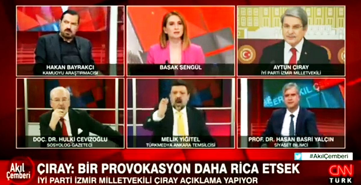 CNN Türk canlı yayınında Aytun Çıray ile Melik Yiğitel birbirine girdi! 'Haddini bil, hadsiz..!'