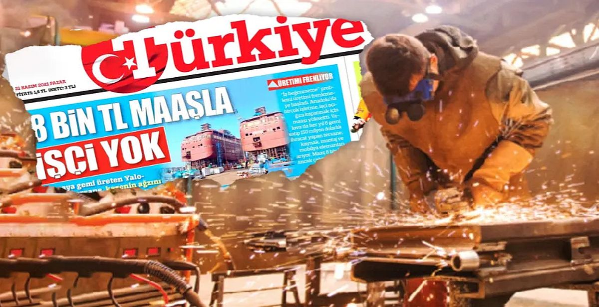 “8 bin TL maaşla işçi yok” manşeti ile tepki çeken Türkiye gazetesi: 