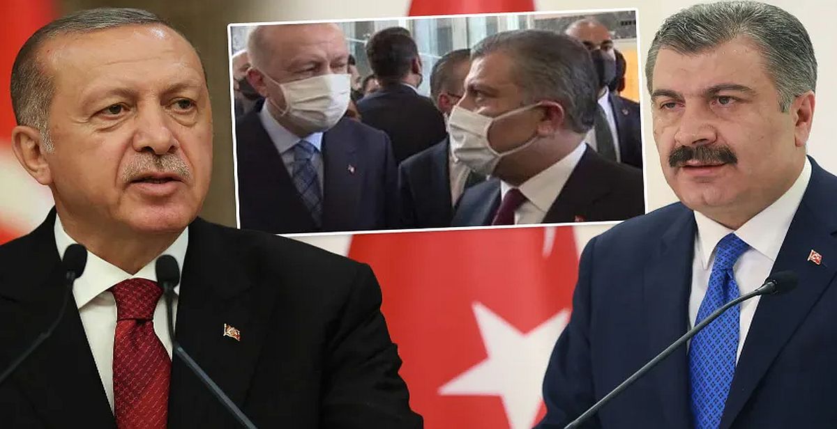 Cumhurbaşkanı Erdoğan ile Fahrettin Koca arasında dikkat çeken diyalog! ‘Sen ne söyledin şimdi?’