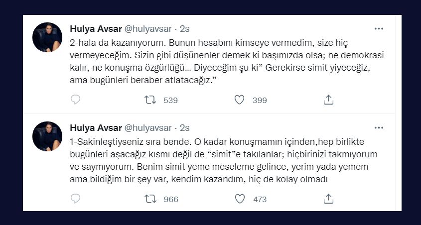 Hülya Avşar'dan yeni simit açıklaması: 