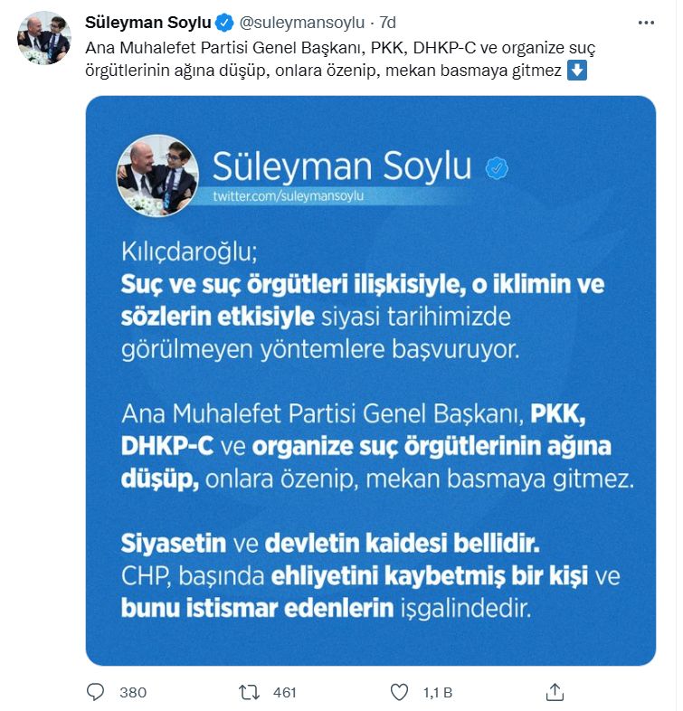 Soylu'dan TÜİK'e giden CHP lideri Kılıçdaroğlu'na ağır eleştiri! 