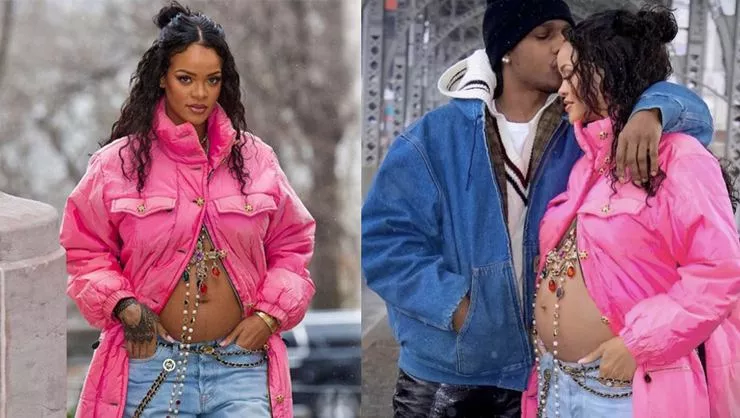 Mutluluk pozu! Rihanna, erkek arkadaşı Rocky'den hamile kaldığını duyurdu!