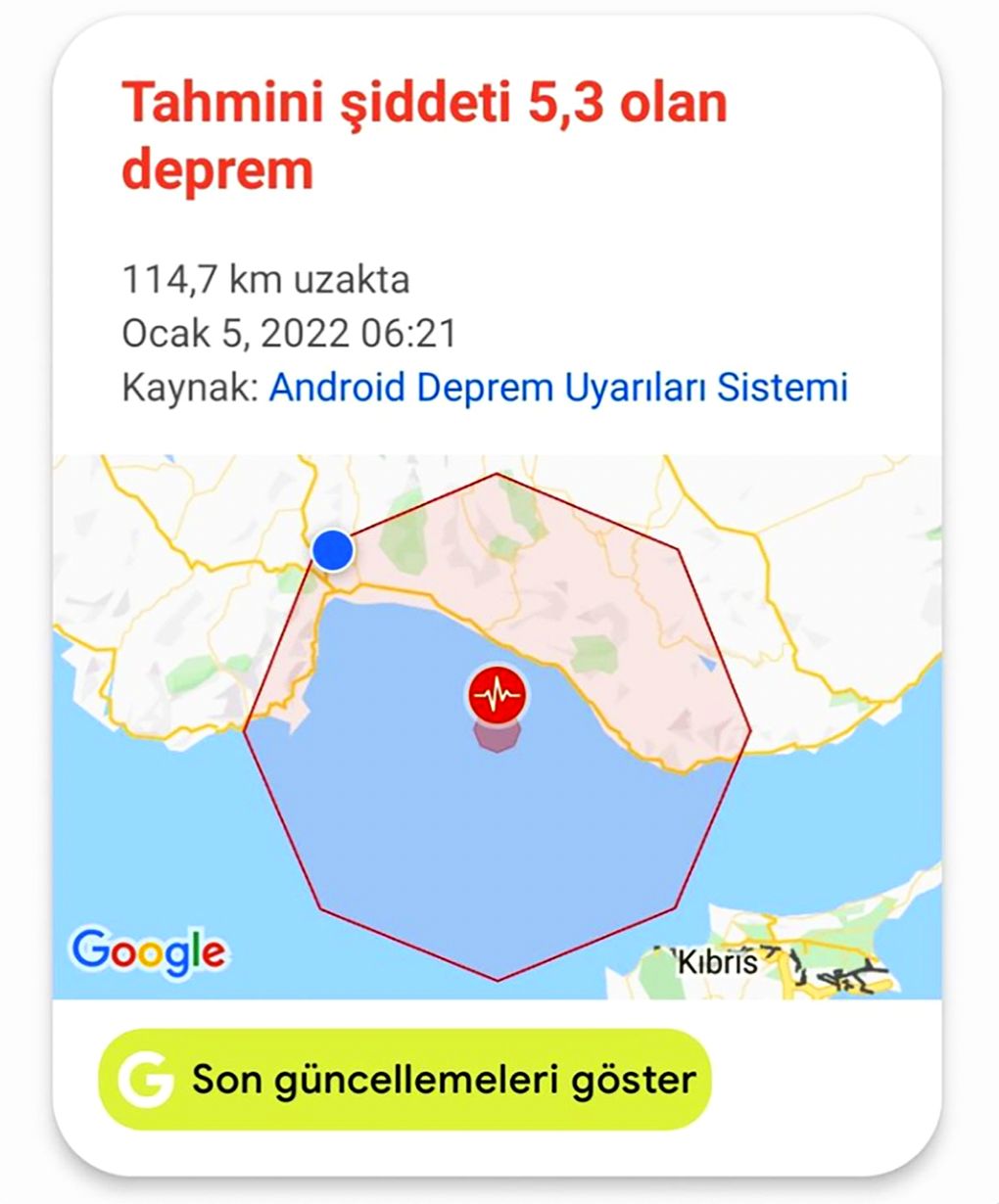 Google, Antalya depremini önceden bildi: 