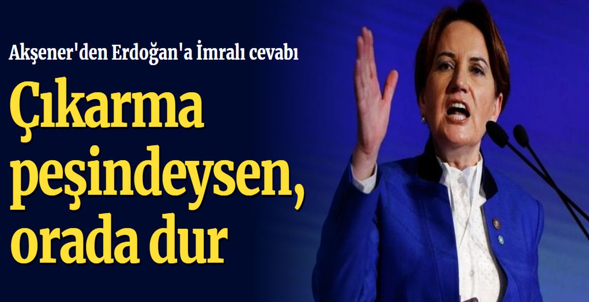 İYİ Parti lideri Akşener'den Cumhurbaşkanı Erdoğan'a İmralı cevabı: 