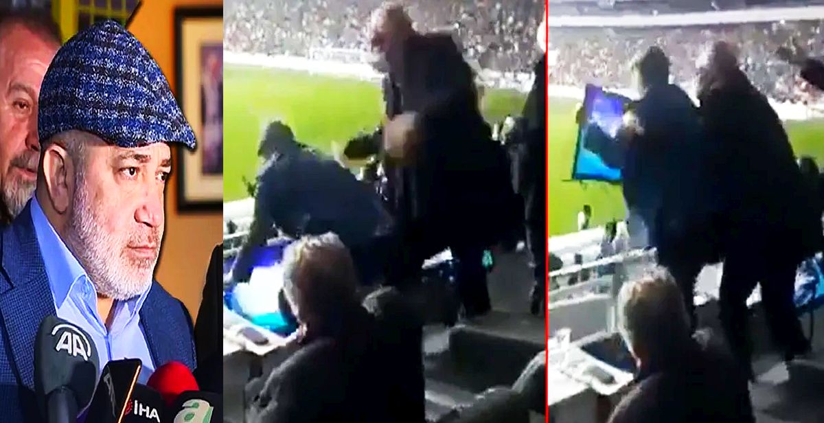 Adana Demirspor Başkanı Sancak, Beşiktaş maçında protokoldeki 'televizyonu sahaya atmaya' çalışmış!