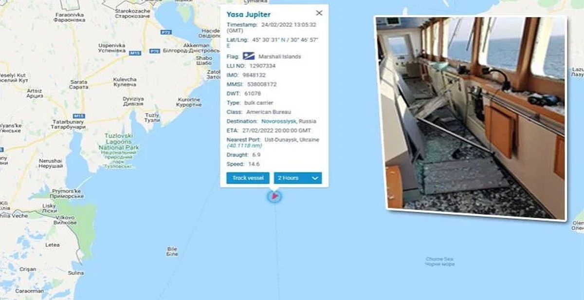 Karadeniz'de Odessa açıklarında YA-SA Denizcilik'e ait Jüpiter isimli Türk gemisi vuruldu!