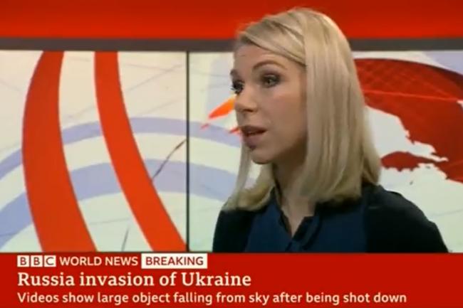 Ukraynalı gazeteci evinin bombalandığını canlı yayında fark etti