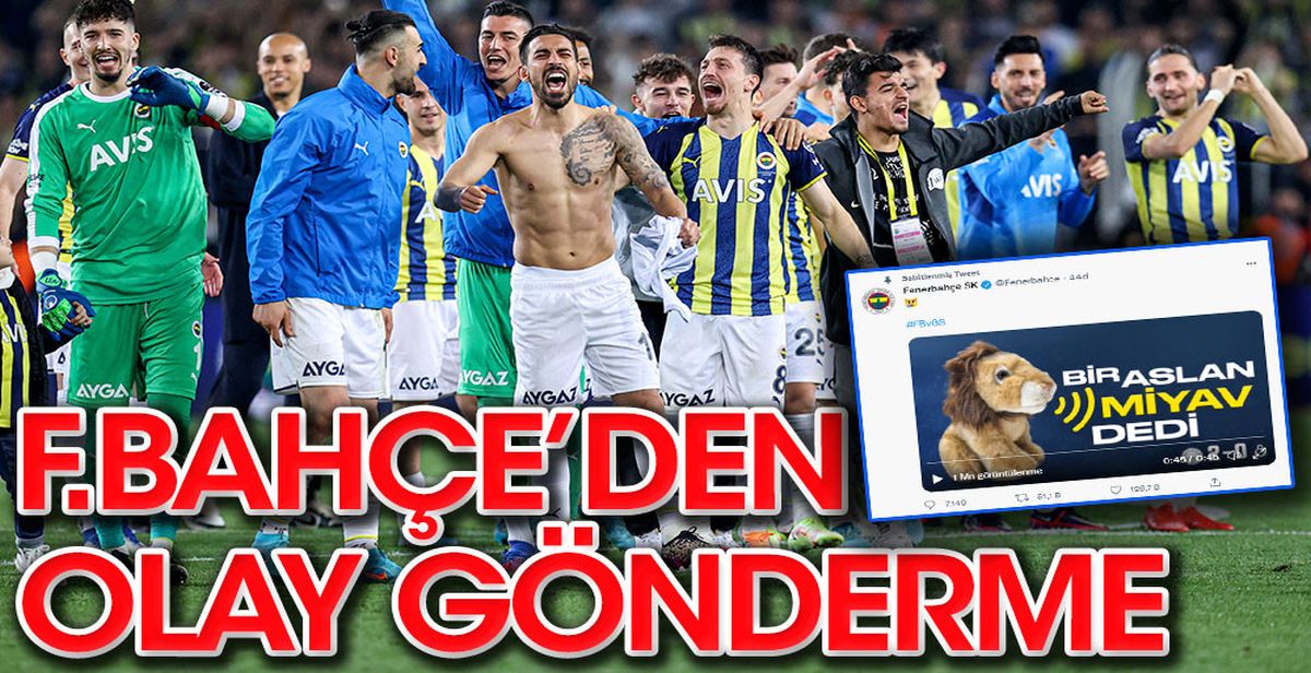 Fenerbahçe'den ezeli rakibi Galatasaray'a oyuncak aslanlı gönderme: "Bir aslan miyav dedi..!"