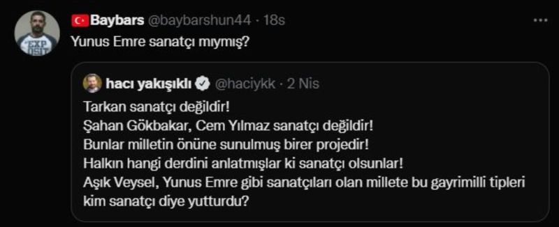 Akit'in Ankara temsilcisi Hacı Yakışıklı'dan ‘Yunus Emre'li skandal tweet..!