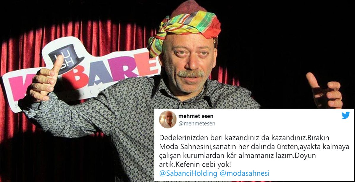 Ünlü oyuncu Mehmet Esen'den elektriği kesilen Moda Sahnesi’ne destek: 